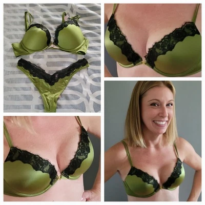 NEW Victoria's Secret Very Sexy Push-Bra 36B and Thong Panty Size Small Lot NWT - Image 1 of 4