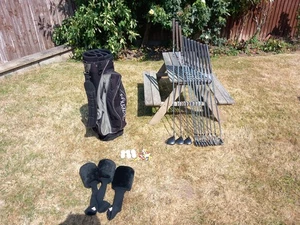 Full Set of 12 Men's Slazenger / Ben Sayers Right Handed Golf Clubs & Bag - Picture 1 of 24