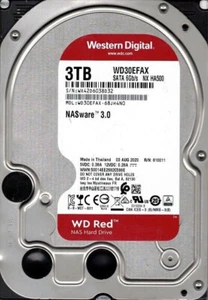 WD30EFAX-68JH4N0 WESTERN DIGITAL 3TB SATA 5400RPM 3.5" *TESTED* - Picture 1 of 2