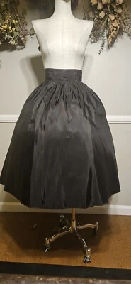 Vintage 1980s Black Gunnesax Circle Skirt Mkd Sz 3 As Is - Image 1 of 4