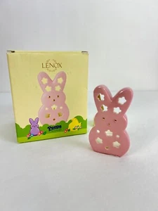 Lenox Pink Peeps Bunny Tea Light Holder With Box - Picture 1 of 5