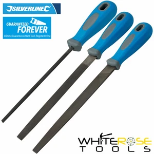 Silverline File Set Professional Flat Half Round Engineer Metal 250mm 3pc - Picture 1 of 1