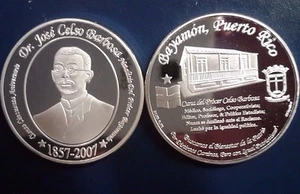 Medalla 150Aniv DOCTOR JOSE CELSO BARBOSA Puerto Rico BAYAMON Token Ficha PNP - Picture 1 of 12