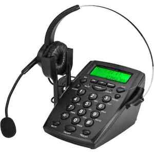 Call Center Dialpad Corded Headset Telephone w/ Tone Dial Key Pad & REDIAL