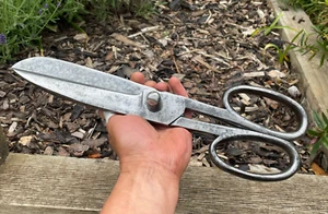 Vintage Huge 14 1/2" Scissors Shears Tailor Fabric Leatherwork G Barnsley ? Tool - Picture 1 of 14