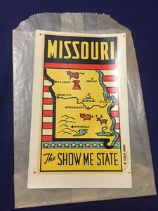 1951 Unused Travel decals Missouri Decal /Envelope - Picture 1 of 3