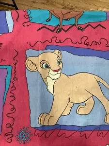 Vintage Disney 90s The Lion King Twin Size Flat Sheet - Picture 1 of 4