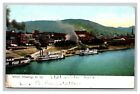 Vintage 1907 Postcard Paddleboats at the Wharf Wheeling West Virginia