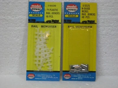 N SCALE MODEL POWER NICKEL  & PLASTIC RAIL JOINERS #6525/6539 MP N - Image 1 of 3