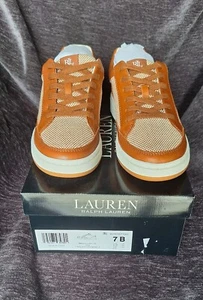 Neu Ralph Lauren Polo Hailey Damen Sneakers Schuhe braun Größe 7 - Bild 1 von 6