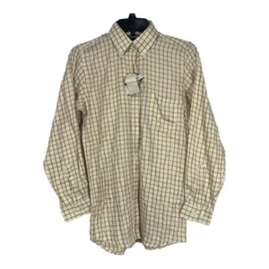 Radisson Kids Boys Beige & Yellow Checkered Button-Down Shirt L 14/16 - Picture 1 of 8