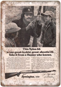 Remington Nylon 66 22. Kaliber Vintage Anzeige 12" x 9" Reproduktion Blechschild - Bild 1 von 1