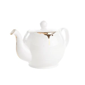 Fortnum & Mason - Tetera de porcelana de hueso fino - Tetera Reiko Kaneko Gold Drip Tease - Imagen 1 de 2