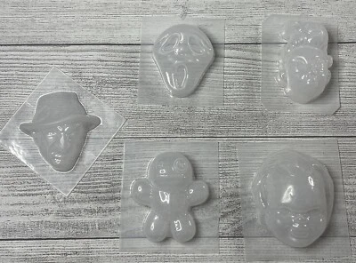 Scream Mask Mold Horror Movie Lot Bath Bomb Mold, Craft Mold L, Chocolate, Soap - Image 1 of 4