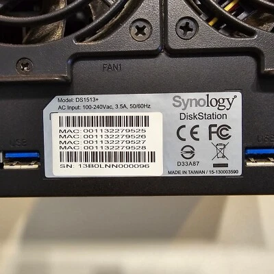 Synology DS1513+ DiskStation NAS 5-Bay w/ 4TB & 1TB SSD - Image 1 of 4