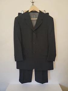 Ted Baker Endurance Wool Blend 2pc Mens Suit Jacket Pants 28" Inseam Charcoal - Picture 1 of 21