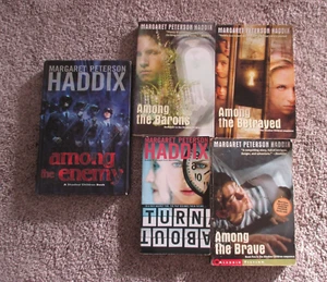 Lot of 5 Margaret Peterson Haddix Books, 4 Paperback, 1 Hard Cover, Used - Picture 1 of 8