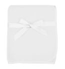 Fleece Blanket with Silk-Like Satin Trim, Soft, Warm & Cozy, White, 30' x 30'...