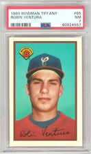 1989 Bowman Tiffany Robin Ventura #65 Rookie PSA 7