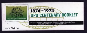 MINT 1974 UPU CENTENARY BOOKLET NATIONAL STAMP WEEK EXHIBITION MUH - Picture 1 of 2