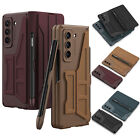 For Samsung Galaxy Z Fold5 Luxury Leather Flip Case+Screen Protector Pen Slot