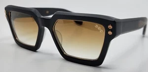 Hoorsenbuhs 10 Mat Black & Brown Grad Gold Mir Lenses 54-19-143 Sunglasses NIB - Foto 1 di 15