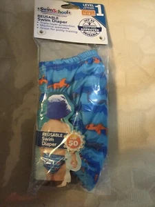 Swim School Boys Reusable Swim Diaper Size 6 Months 10- 18 Lbs - Picture 1 of 2