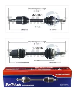 Par de ejes delanteros SurTrack para Mazda MX-6 626 Ford Probe tracción delantera turbo - Imagen 1 de 1