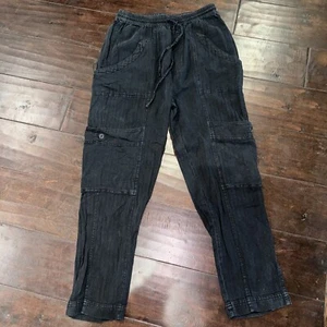 Women’s Free People Feelin’ Good Utility Cargo Pant Black Sz XS - Picture 1 of 2