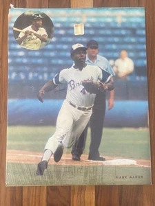 SEALED 1972 HANK AARON SPORTS ART ACTION ARENA STADIUM 11x14 CARD RARITÄT BRAVES - Bild 1 von 10