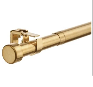 Ikea BEKRAFTA Single Extendable Brass Rod 47.25 " - 82.75" , 1 1/8" Gold - Picture 1 of 4