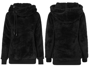 Urban Classics Damen Long Teddy Hoody High-Neck-Kapuze Kapuzenpullover - Bild 1 von 1