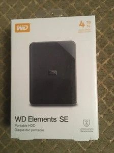 WD 4 TB Elements SE Portable External Hard Drive - USB 3.0 Black - Picture 1 of 1