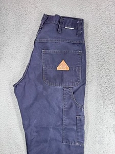 Bulwark FR Herren Utility Zimmermann Arbeitshose 32x29 dunkelblau schwer entflammbar - Bild 1 von 11