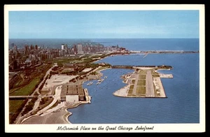 Postcard Aerial View of Chicago's Lakefront Exposition Center, Illinois - Picture 1 of 2
