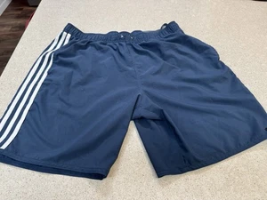 Adidas Shorts Herren Extra Large Blau Sport Laufen Taschen Track Gym Gefüttert - Bild 1 von 4