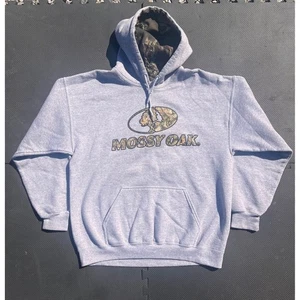 Mossy Oak Hoodie Mens Large Pullover Sweatshirt Camo Lined Hood Hunting Outdoors - Picture 1 of 4