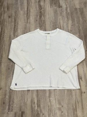 Polo Ralph Lauren Waffle Knit Henley Big & Tall 2XB / 2TG Mens Ivory - Image 1 of 4