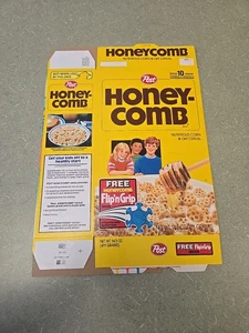 Caja de cereales peine miel vintage agarre abatible, plana sin usar - Imagen 1 de 2