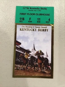 Boleto de carrera de caballos Derby de Kentucky 2001 5 de mayo ganador de Monarchos - Imagen 1 de 7
