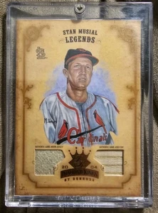 2004 Donruss Diamond Kings Stan Musial Dual Jersey Bat Relic 6/30 Cardinals 1/1 - Picture 1 of 2