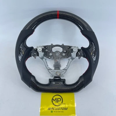 Volante de fibra de carbono real apto para Mazda 3 2007 2008 2009 Foto 1 de 4