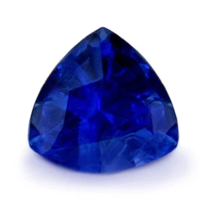 Certified 0.87ct Natural Ceylon Blue Sapphire VS Clarity 5mm Sri Lankan Trillion - Picture 1 of 6