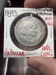 1893 COLUMBIAN EXPOSITION HALF DOLLAR 50C SAILING SHIP COIN UNC MS RARE COIN ⭐ - Picture 1 of 4