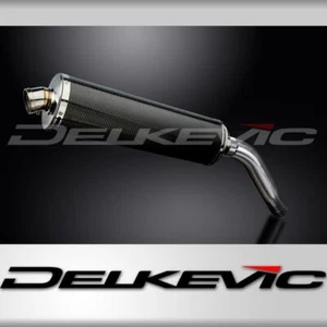 TRIUMPH TIGER 955 2000-2007 450mm OVAL CARBON BSAU SILENCER EXHAUST KIT - Picture 1 of 4