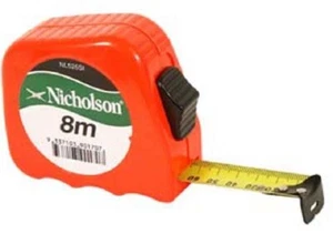 Nicholson HI-VIZ TAPE MEASURE NICNL526SI 25mmx8m *USA Brand - Picture 1 of 1