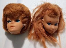 Vintage BARBIE MIDGE DOLL HEADS ONLY TLC Lot Repair Hair Fair Bubble Cut 1960s