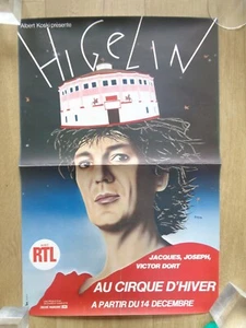 Poster Vintage Concert JACQUES HIGELIN 1981 Ill. RAZZIA Rock - Picture 1 of 2