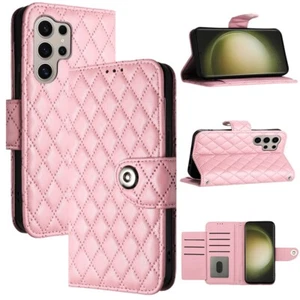 For Samsung Galaxy S24 S23 Ultra S22 Plus S21 Women Leather Card Wallet Case - Picture 1 of 25