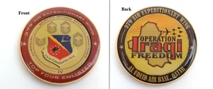 Challenge Coin Operation Iraqi Freedom Air Force Wing 379 Al Udeid Qatar Base IV - Picture 1 of 11